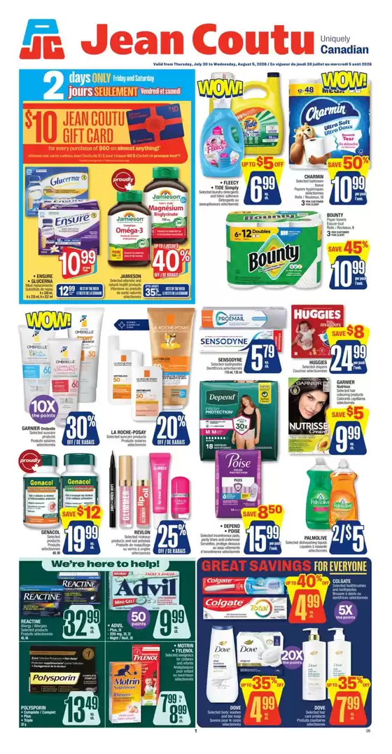 Jean Coutu catalogue | Our best offers for you | 2026-07-30T00:00:00.000Z - 2026-08-05T00:00:00.000Z