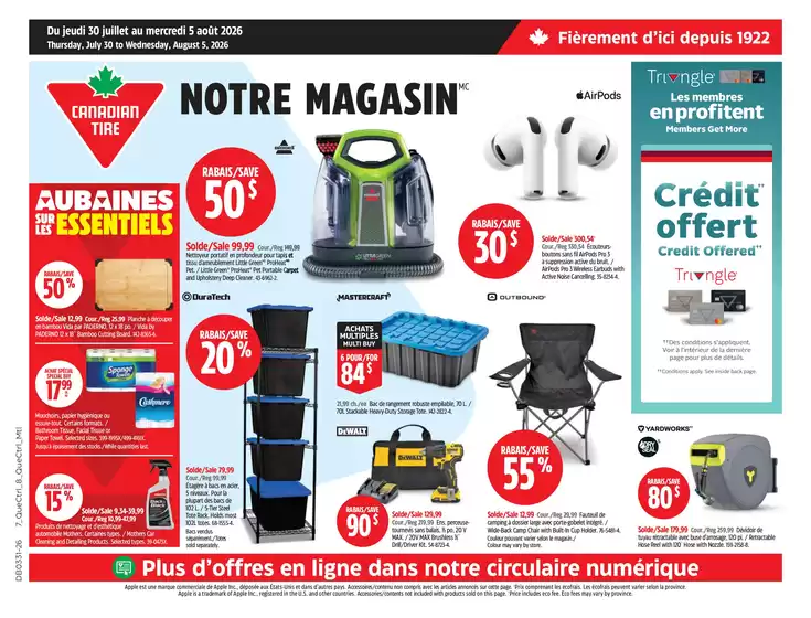 Canadian Tire catalogue | Exclusive bargains | 2026-07-30T00:00:00.000Z - 2026-08-05T00:00:00.000Z