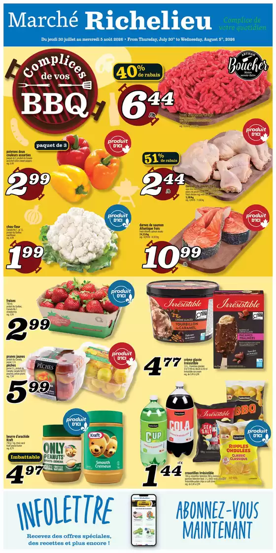 Marché Richelieu catalogue | Circulaire hebdomadaire | 2026-07-30T00:00:00.000Z - 2026-08-05T00:00:00.000Z