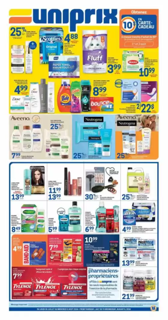 Uniprix catalogue | Uniprix Weekly ad | 2026-07-30T00:00:00.000Z - 2026-08-06T00:00:00.000Z