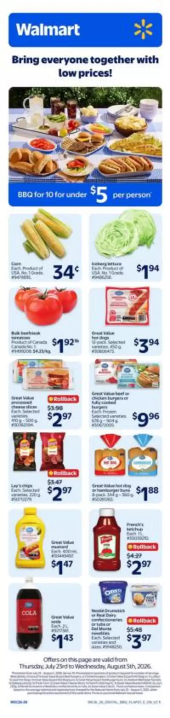 Walmart catalogue | Walmart flyer | 2026-07-23T00:00:00.000Z - 2026-08-05T00:00:00.000Z