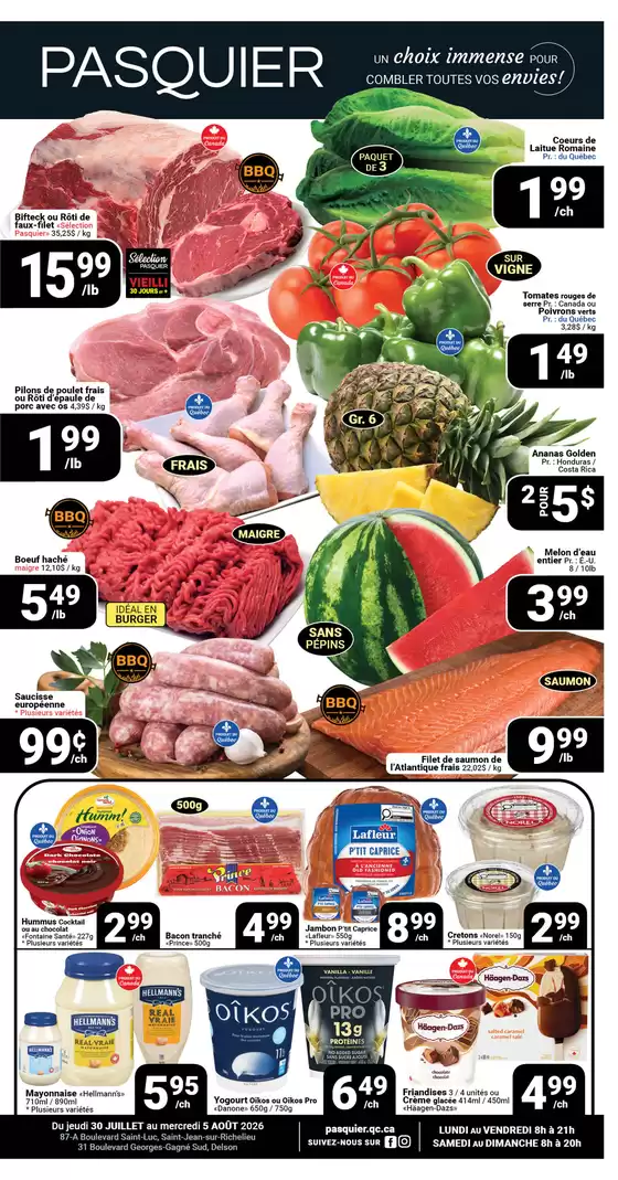Pasquier catalogue | Un choix immense POUR COMBLER TOUTES VOS envies! | 2026-07-30T00:00:00.000Z - 2026-08-05T00:00:00.000Z
