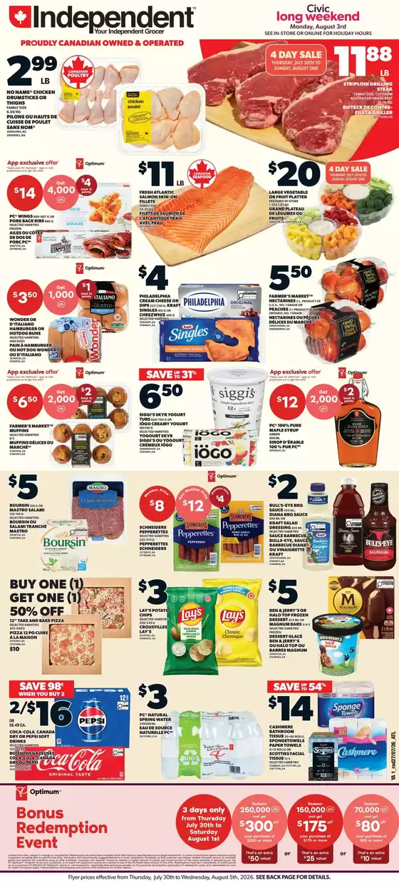 Independent City Market catalogue in Hampton ON | Independent Grocer (Atlantic) Flyer July 30 to August 5 | 2026-07-30T00:00:00.000Z - 2026-08-05T00:00:00.000Z