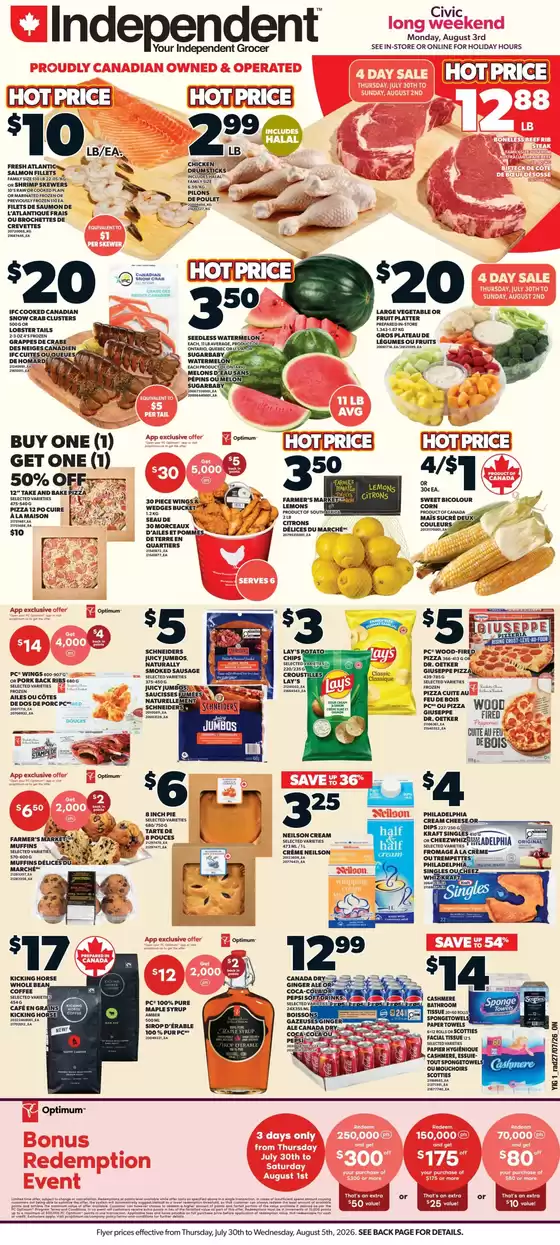 Independent City Market catalogue | Independent Grocer (ON) Flyer July 30 to August 5 | 2026-07-30T00:00:00.000Z - 2026-08-05T00:00:00.000Z