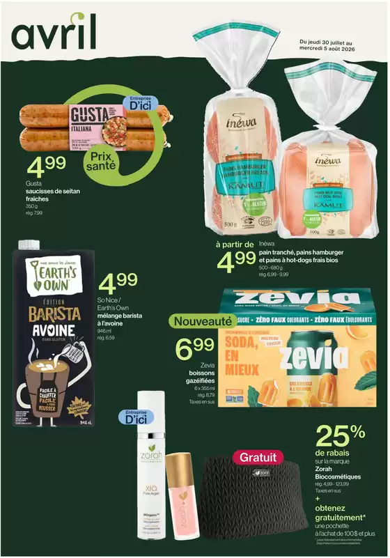 Avril catalogue | Weekly flyer  | 2026-07-30T00:00:00.000Z - 2026-08-05T00:00:00.000Z