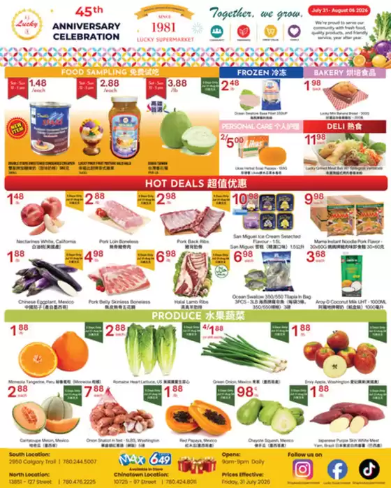 Lucky Supermarket catalogue | Edmonton Specials | 2026-07-31T00:00:00.000Z - 2026-08-06T00:00:00.000Z