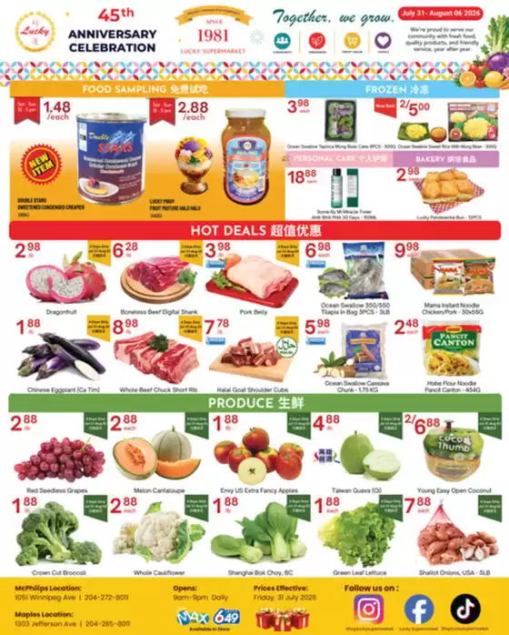 Lucky Supermarket catalogue | Winnipeg Specials | 2026-07-31T00:00:00.000Z - 2026-08-06T00:00:00.000Z