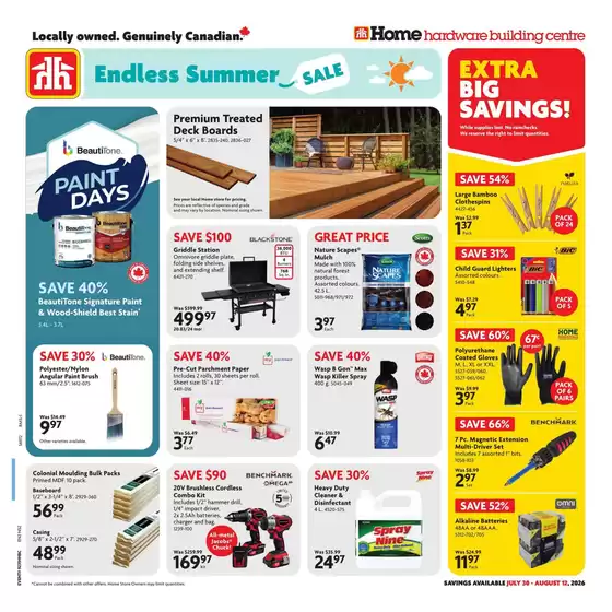 Home Hardware catalogue | Our best offers for you | 2026-07-30T00:00:00.000Z - 2026-08-12T00:00:00.000Z