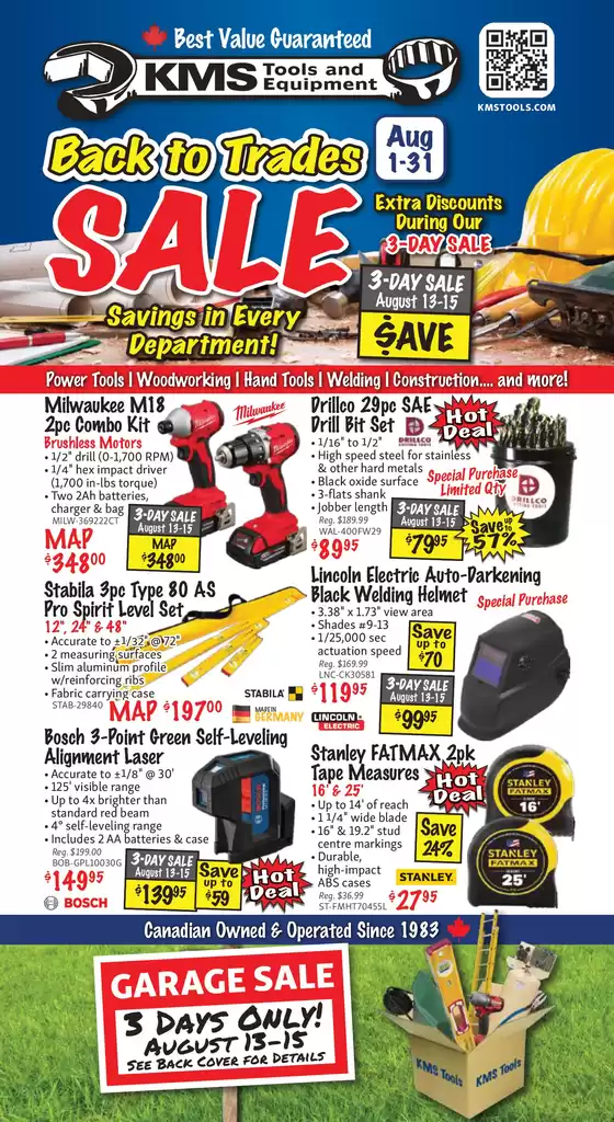 KMS Tools catalogue in Cornwall | KMS Tools August Back To Trades Sale | 2026-08-01T00:00:00.000Z - 2026-08-31T00:00:00.000Z
