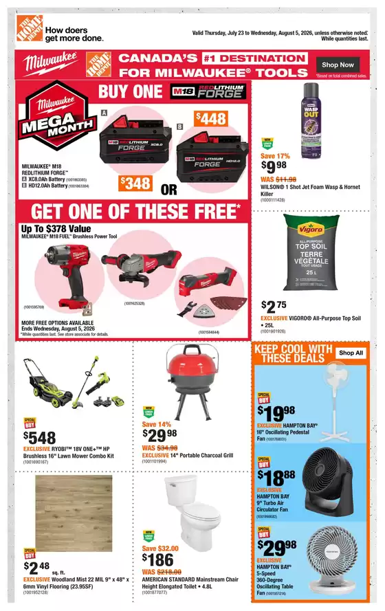 Home Depot catalogue | New offers to discover | 2026-07-23T00:00:00.000Z - 2026-08-05T00:00:00.000Z