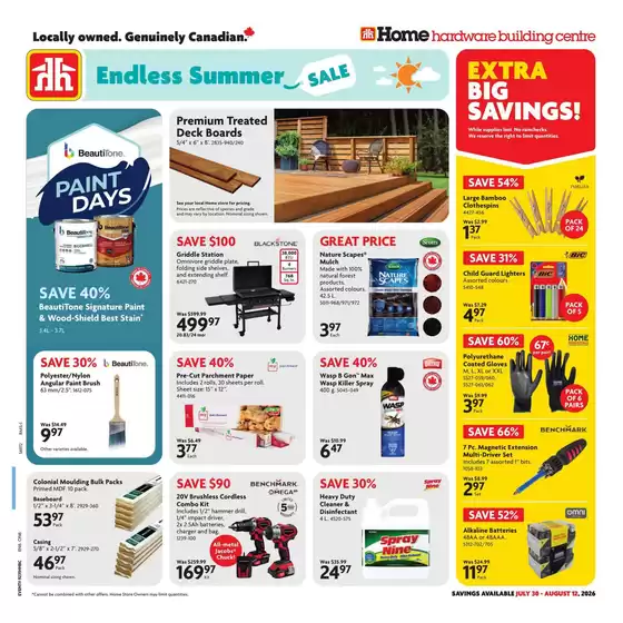 Home Hardware catalogue in Saint-Colomban | Our best offers for you | 2026-07-30T00:00:00.000Z - 2026-08-12T00:00:00.000Z