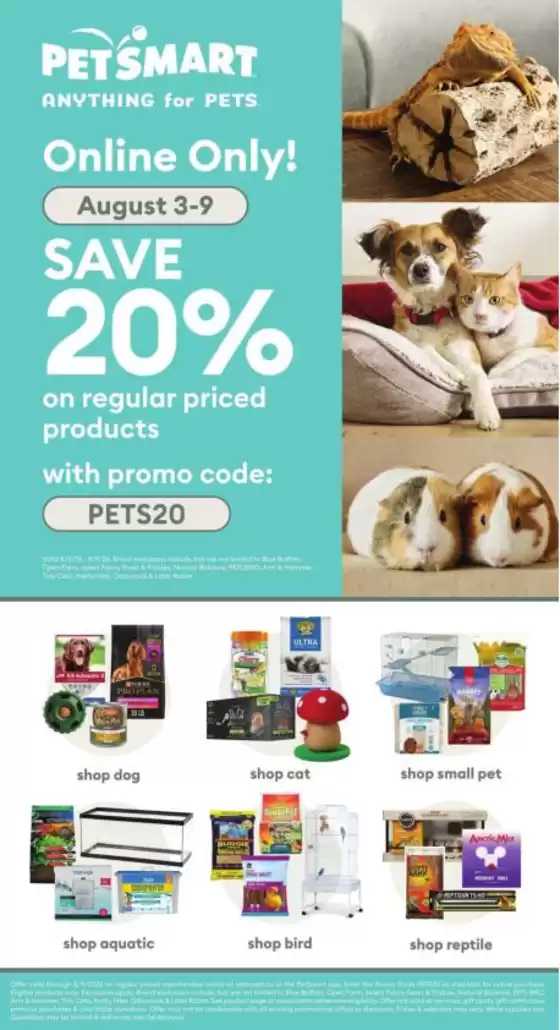 Petsmart catalogue | Petsmart Weekly ad | 2026-08-03T00:00:00.000Z - 2026-08-09T00:00:00.000Z