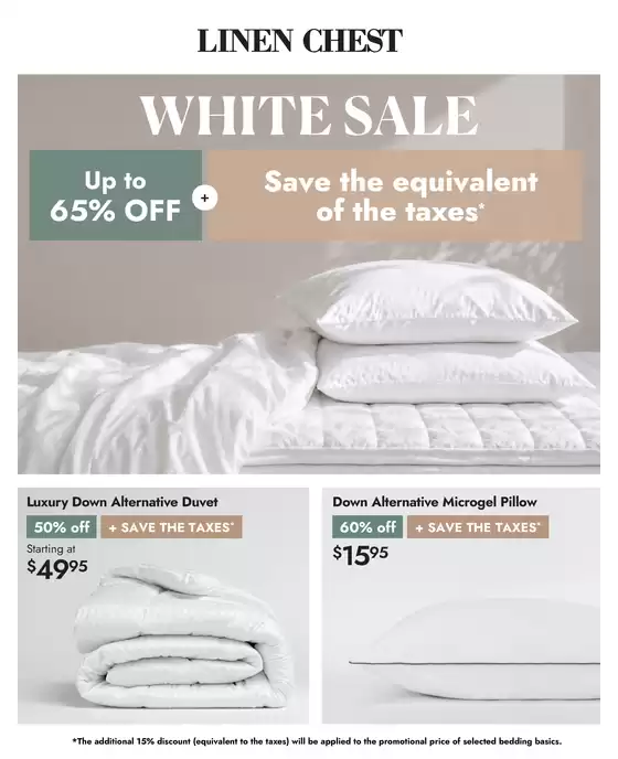 Linen Chest catalogue | White sale up to 65 %  | 2026-08-03T00:00:00.000Z - 2026-08-09T00:00:00.000Z