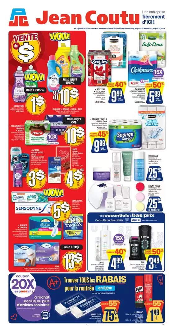 Jean Coutu catalogue | Discounts and promotions | 2026-08-06T00:00:00.000Z - 2026-08-12T00:00:00.000Z
