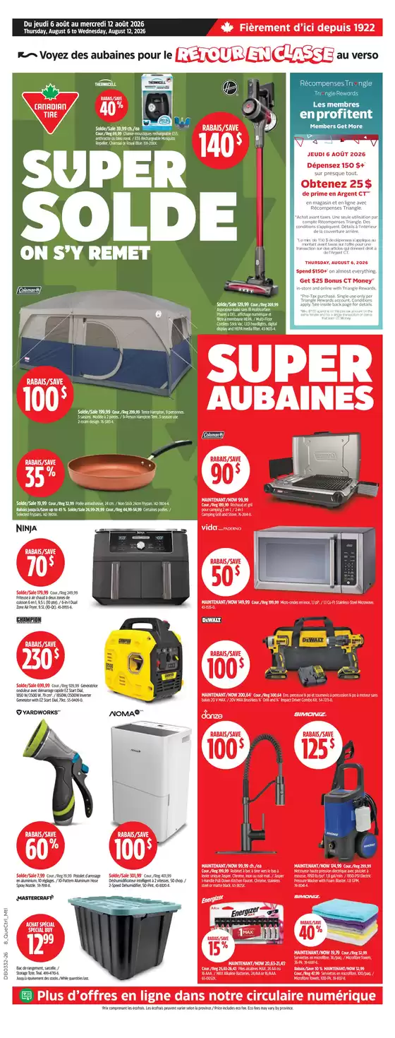 Canadian Tire catalogue | Discounts and promotions | 2026-08-06T00:00:00.000Z - 2026-08-12T00:00:00.000Z
