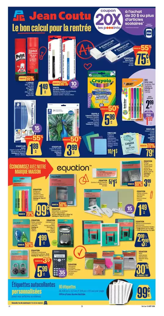Jean Coutu catalogue | Attractive special offers for everyone | 2026-08-06T00:00:00.000Z - 2026-08-12T00:00:00.000Z