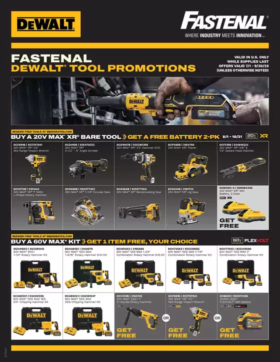 Fastenal catalogue in Lakeshore | Dewalt tool promotions | 2026-08-05T00:00:00.000Z - 2026-09-30T00:00:00.000Z