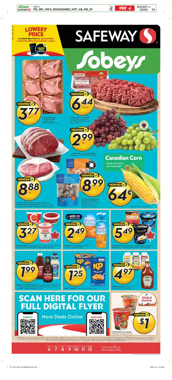 Safeway catalogue | Weekly Flyer - AB/SK/MB/ON | 2026-08-06T00:00:00.000Z - 2026-08-12T00:00:00.000Z