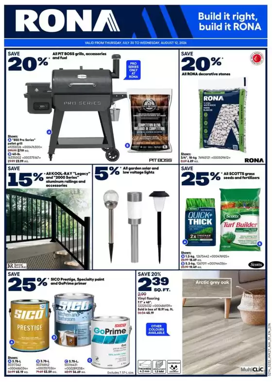 RONA catalogue in Gatineau | Top deals and discounts | 2026-07-30T00:00:00.000Z - 2026-08-12T00:00:00.000Z