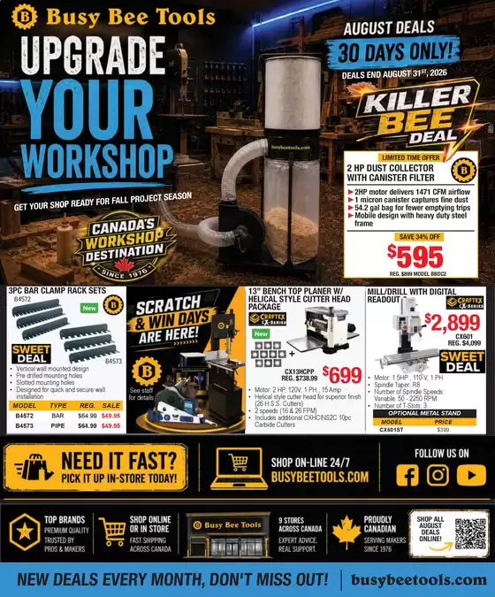 Busy Bee Tools catalogue | New deals every month, don't miss out! | 2026-08-05T00:00:00.000Z - 2026-08-31T00:00:00.000Z