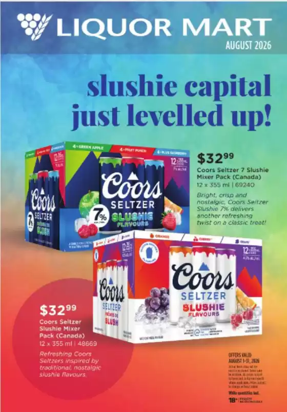 Liquor Mart catalogue in Sault Ste. Marie | Monthly flyer  | 2026-08-05T00:00:00.000Z - 2026-08-31T00:00:00.000Z