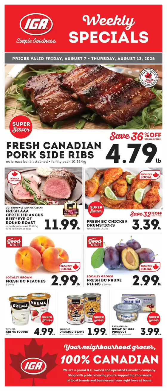 Market Place IGA catalogue in Vancouver | Weekly flyer  | 2026-08-07T00:00:00.000Z - 2026-08-13T00:00:00.000Z