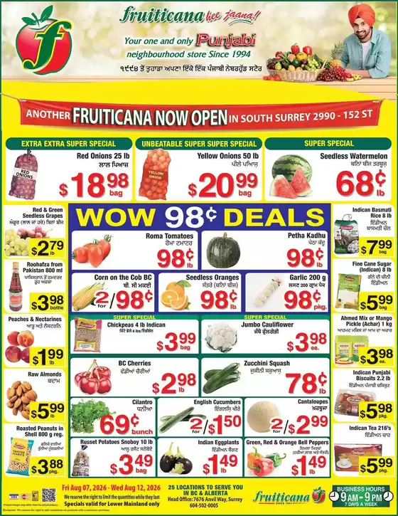 Fruiticana catalogue in Timmins | Fruiticana flyer | 2026-08-07T00:00:00.000Z - 2026-08-12T00:00:00.000Z