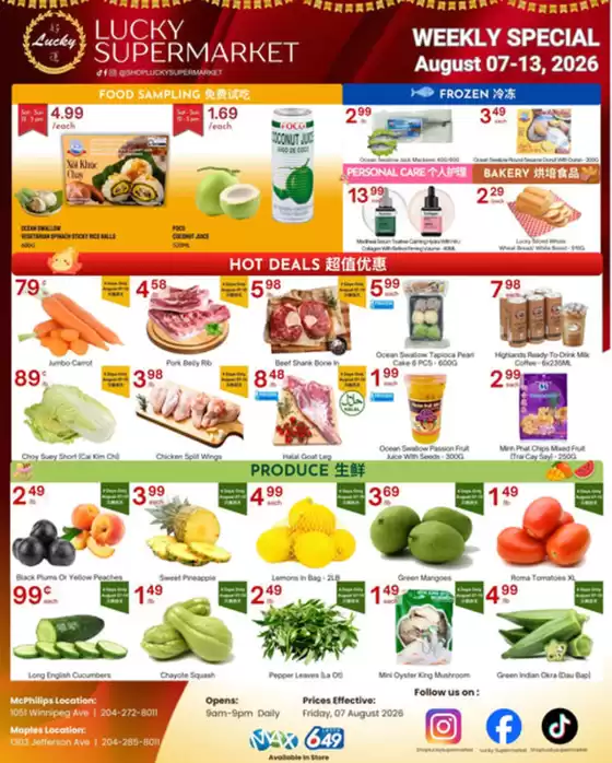 Lucky Supermarket catalogue | Winnipeg Specials | 2026-08-10T00:00:00.000Z - 2026-08-13T00:00:00.000Z