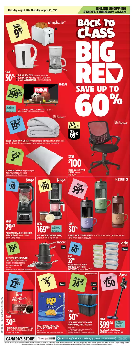 Canadian Tire catalogue | Great offer for all customers | 2026-08-13T00:00:00.000Z - 2026-08-20T00:00:00.000Z