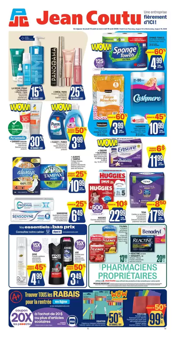 Jean Coutu catalogue | Weekly Flyer | 2026-08-13T00:00:00.000Z - 2026-08-19T00:00:00.000Z