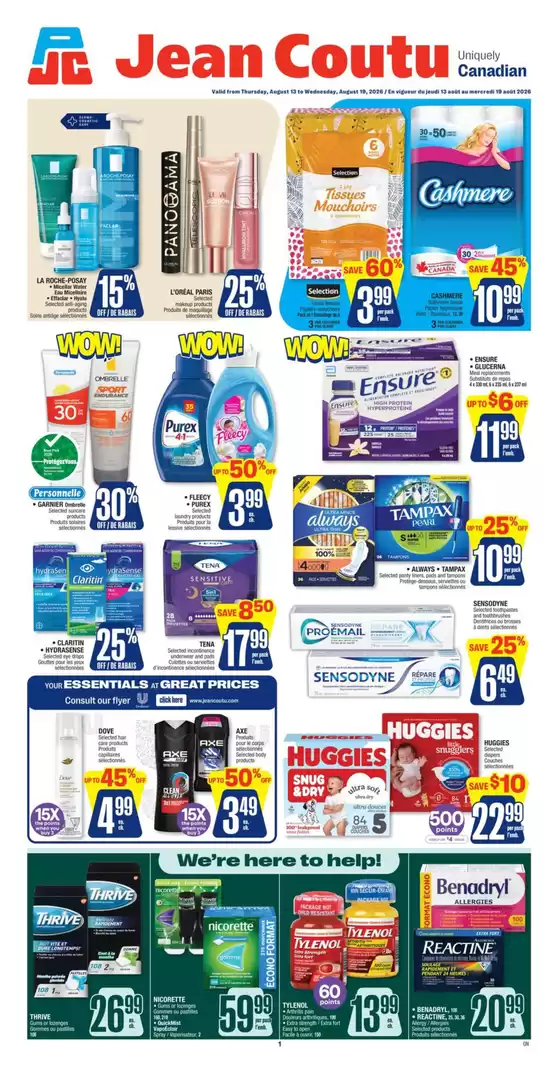 Jean Coutu catalogue | Wide range of offers | 2026-08-13T00:00:00.000Z - 2026-08-19T00:00:00.000Z