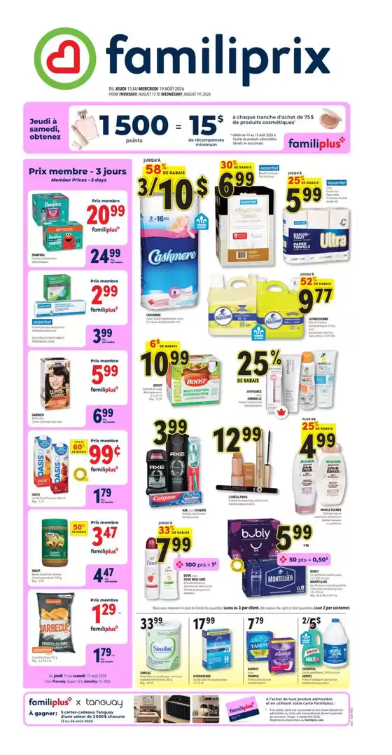 Familiprix catalogue | Wide range of offers | 2026-08-13T00:00:00.000Z - 2026-08-19T00:00:00.000Z