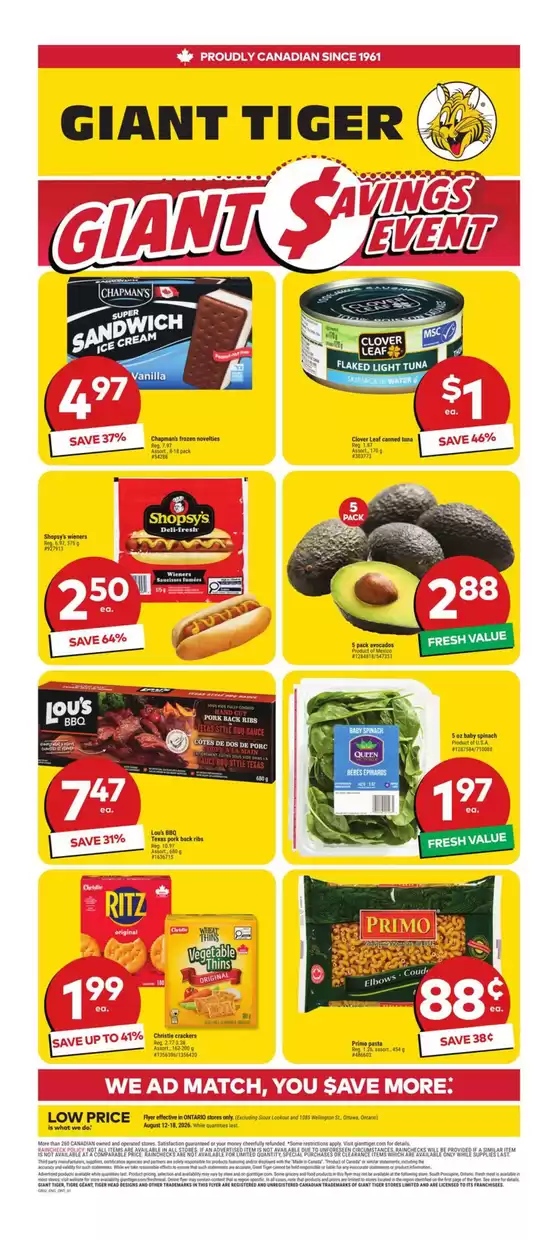 Giant Tiger catalogue | Top deals and discounts | 2026-08-12T00:00:00.000Z - 2026-08-18T00:00:00.000Z