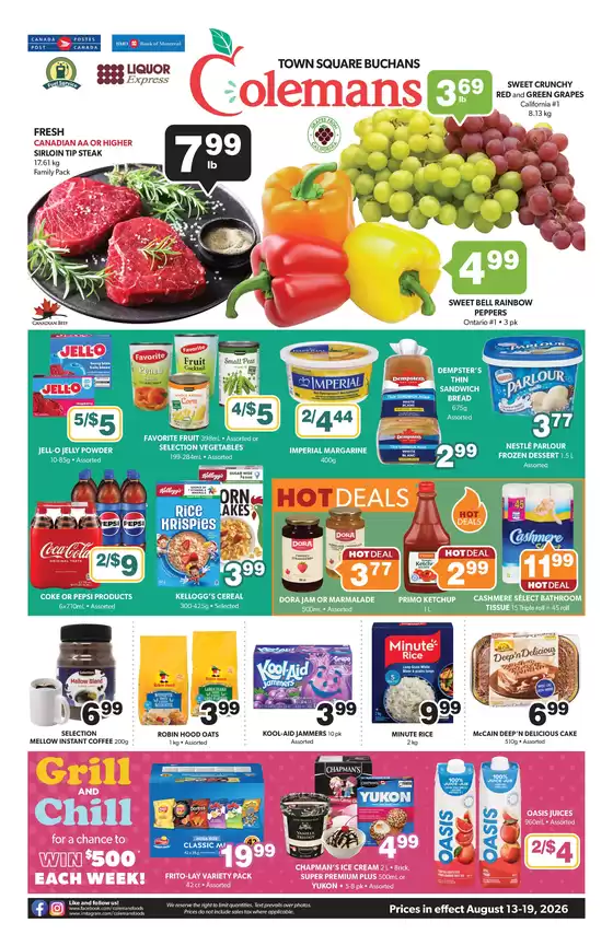 Coleman's catalogue | Discover attractive offers | 2026-08-13T00:00:00.000Z - 2026-08-19T00:00:00.000Z