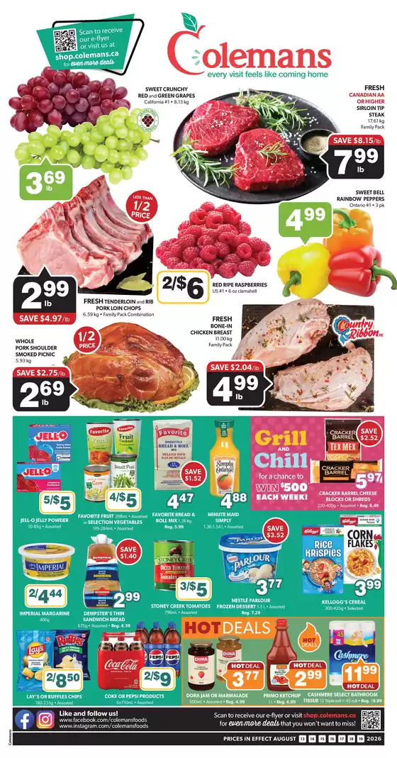 Coleman's catalogue | Current bargains and offers | 2026-08-13T00:00:00.000Z - 2026-08-19T00:00:00.000Z
