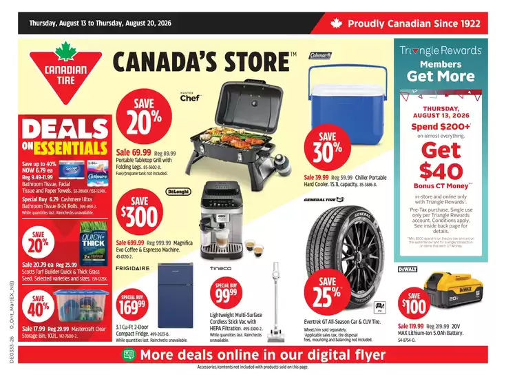 Canadian Tire catalogue | Current bargains and offers | 2026-08-13T00:00:00.000Z - 2026-08-20T00:00:00.000Z