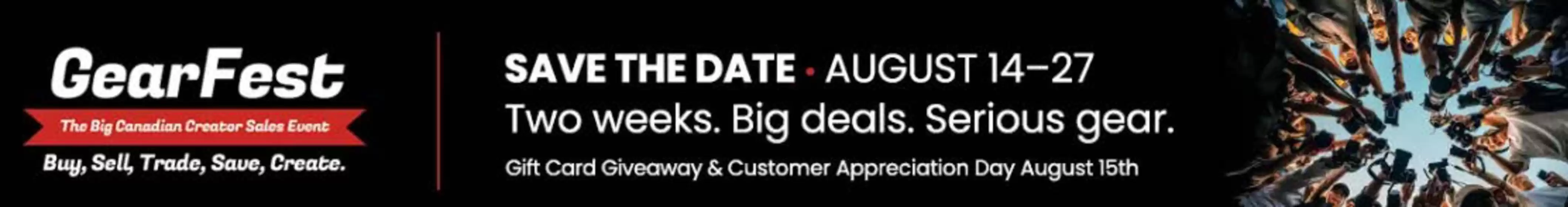 Vistek catalogue | Gear fest | 2026-08-12T00:00:00.000Z - 2026-08-27T00:00:00.000Z