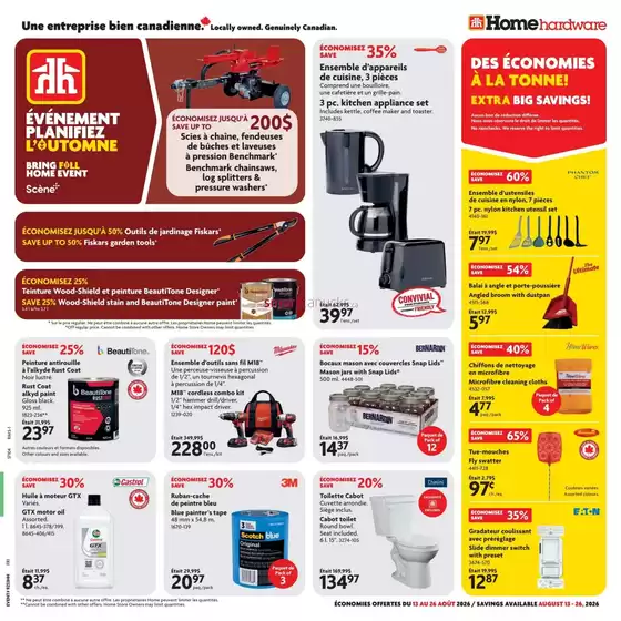 Home Hardware catalogue in Nelson | Home Hardware weekly flyer | 2026-08-13T00:00:00.000Z - 2026-08-26T00:00:00.000Z