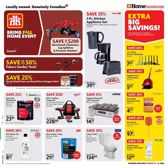 Home Hardware catalogue in Nelson | Exclusive bargains | 2026-08-13T00:00:00.000Z - 2026-08-26T00:00:00.000Z