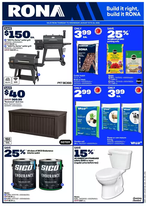RONA catalogue | RONA Weekly ad | 2026-08-13T00:00:00.000Z - 2026-08-26T00:00:00.000Z