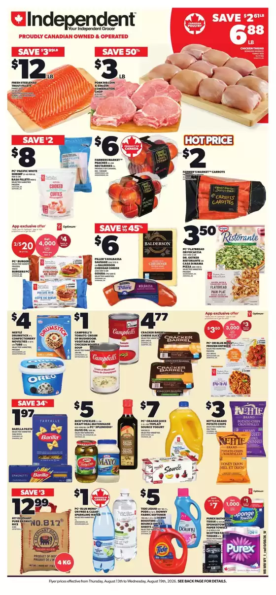 Independent Grocer catalogue | Top deals for all customers | 2026-08-13T00:00:00.000Z - 2026-08-19T00:00:00.000Z