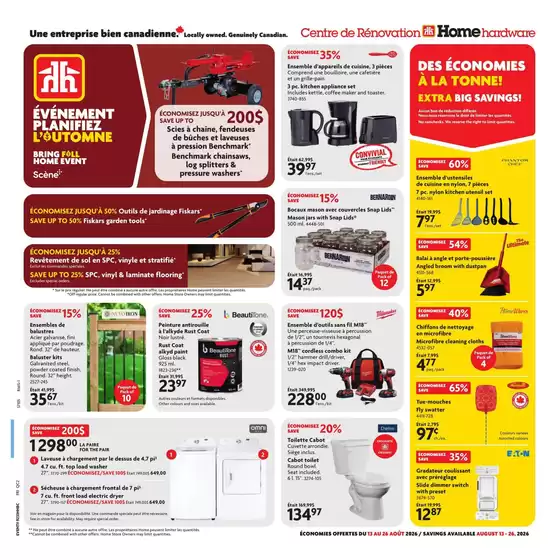 Home Hardware catalogue | Great offer for all customers | 2026-08-13T00:00:00.000Z - 2026-08-26T00:00:00.000Z