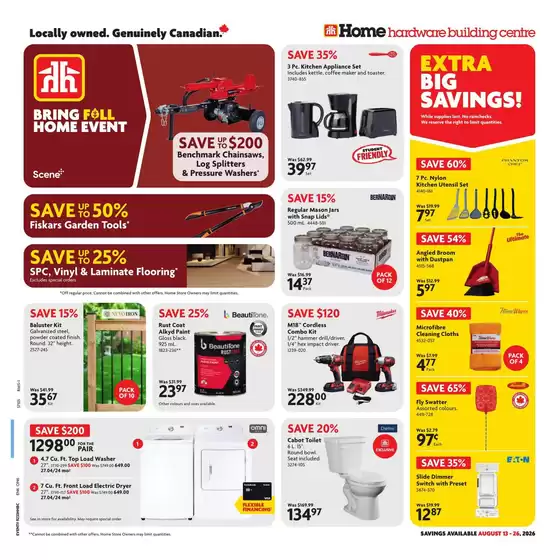 Home Hardware catalogue | Top deals and discounts | 2026-08-13T00:00:00.000Z - 2026-08-26T00:00:00.000Z