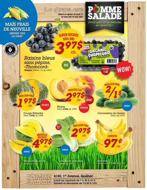 Pomme Salade catalogue | Great discounts on selected products | 2026-08-13T00:00:00.000Z - 2026-08-19T00:00:00.000Z
