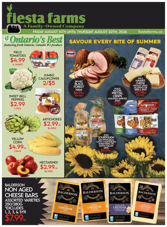 Fiesta Farms catalogue | Savour every bite of summer | 2026-08-14T00:00:00.000Z - 2026-08-20T00:00:00.000Z