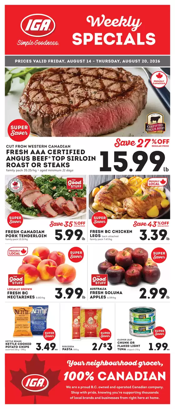 Market Place IGA catalogue | Weekly Deals | 2026-08-14T00:00:00.000Z - 2026-08-20T00:00:00.000Z
