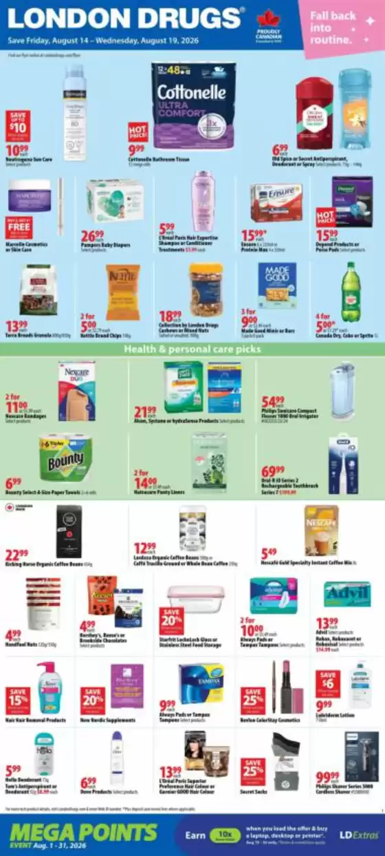 London Drugs catalogue | Current deals and offers | 2026-08-14T00:00:00.000Z - 2026-08-19T00:00:00.000Z