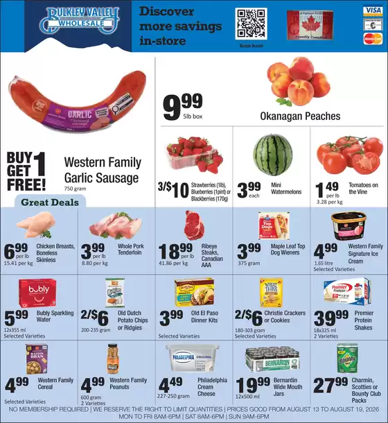 Bulkley Valley Wholesale catalogue | Discover more savings in-store | 2026-08-14T00:00:00.000Z - 2026-08-19T00:00:00.000Z