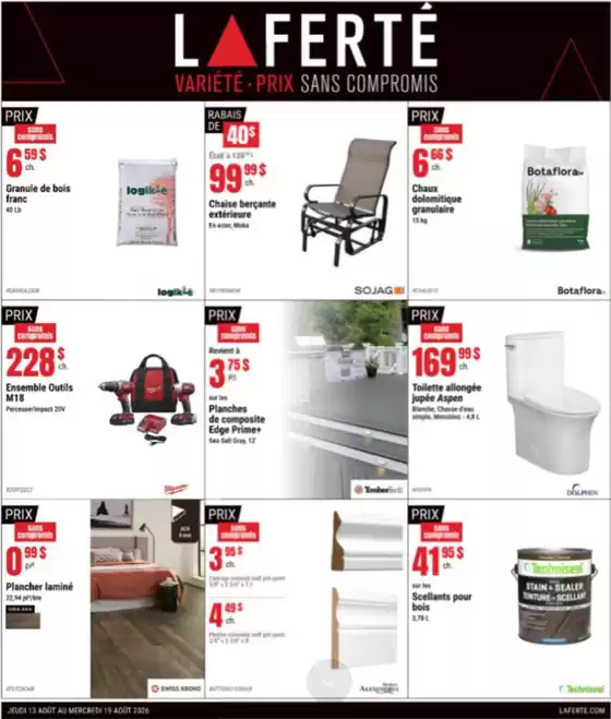 Laferté catalogue | Variété prix sans compromis | 2026-08-17T00:00:00.000Z - 2026-08-18T00:00:00.000Z