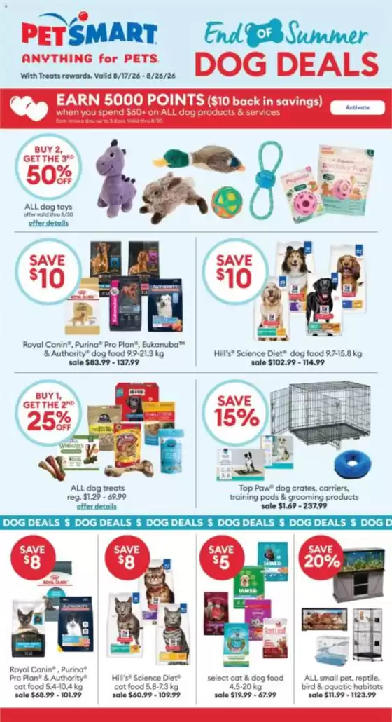 Petsmart catalogue | Petsmart weekly flyer | 2026-08-17T00:00:00.000Z - 2026-08-26T00:00:00.000Z